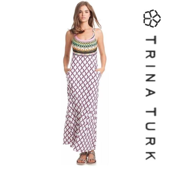 💥🆕💥 Trina Turk Kon Tiki Maxi Dress - Picture 1 of 12